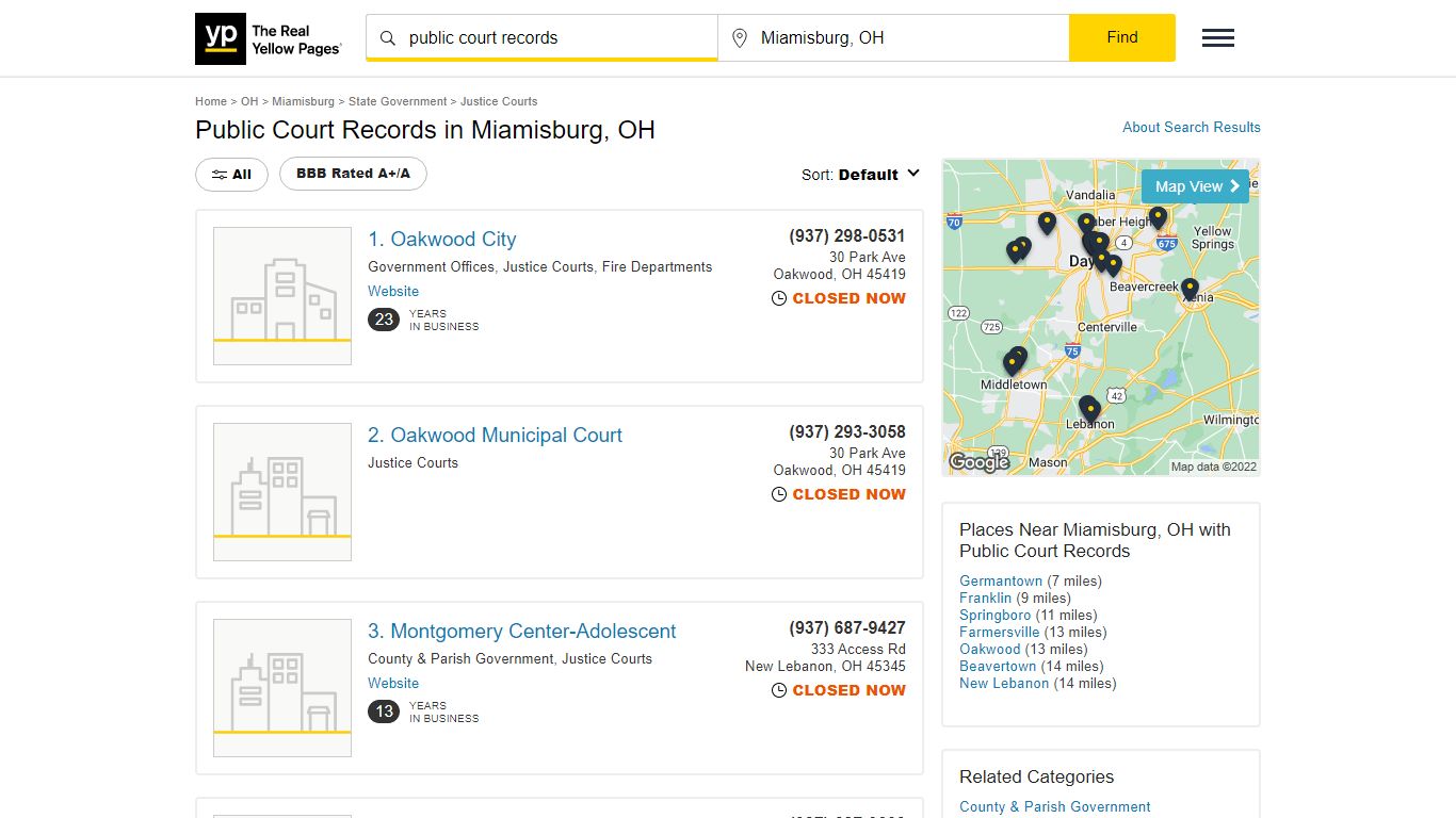 Public Court Records in Miamisburg, OH - yellowpages.com